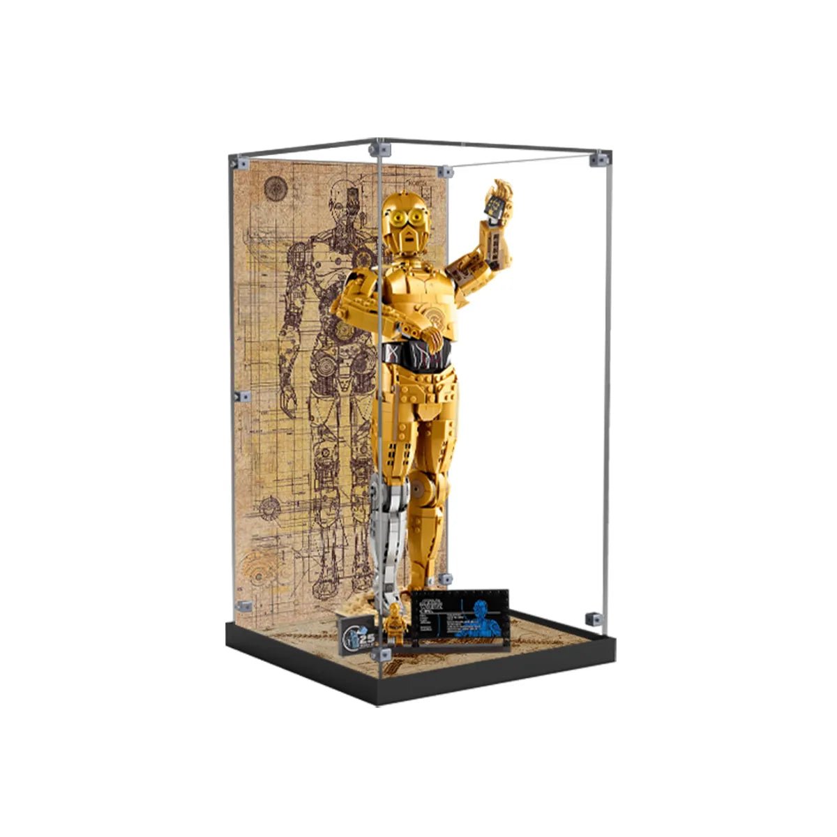 Acrylic Display Case Compatible with LEGO® Star Wars™ C - 3PO™ 75398 - brickzonehub