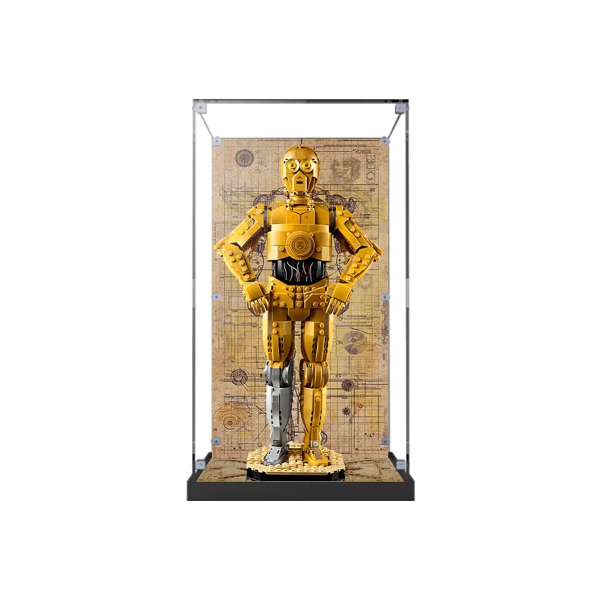 Acrylic Display Case Compatible with LEGO® Star Wars™ C - 3PO™ 75398 - brickzonehub
