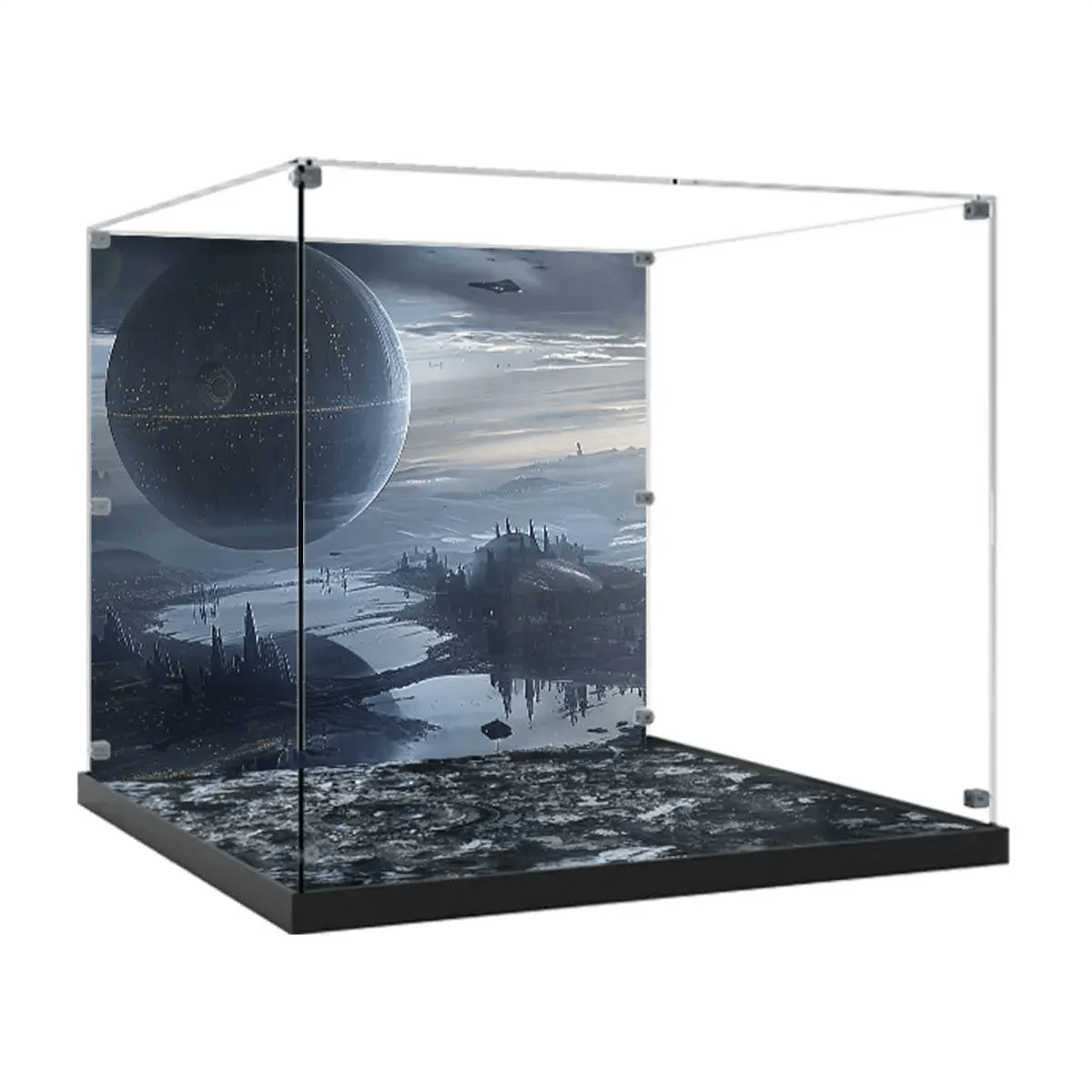 Acrylic Display Case Compatible with LEGO® Star Wars TIE Interceptor 75382 - brickzonehub