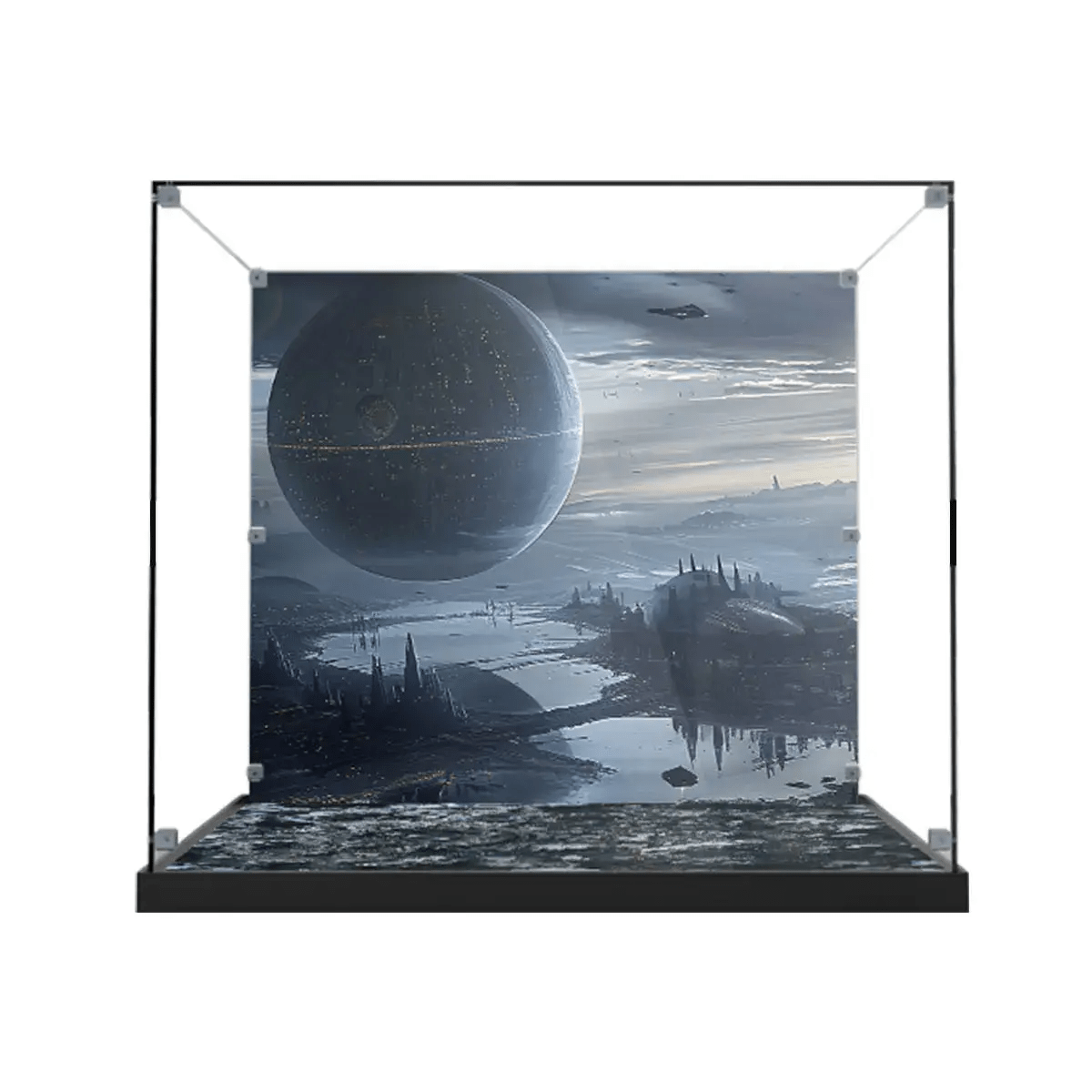 Acrylic Display Case Compatible with LEGO® Star Wars TIE Interceptor 75382 - brickzonehub