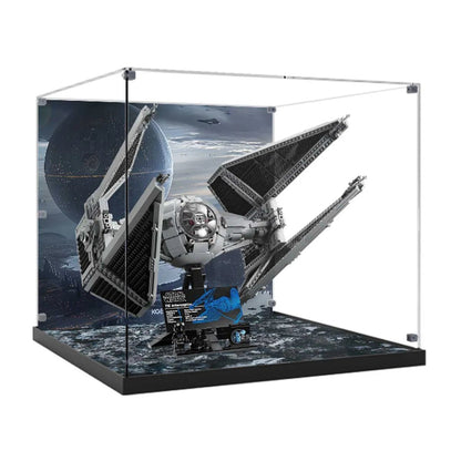 Acrylic Display Case Compatible with LEGO® Star Wars TIE Interceptor 75382 - brickzonehub