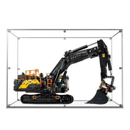 Acrylic Display Case Compatible with LEGO® Volvo EC500 Hybrid Excavator 42215 - brickzonehub