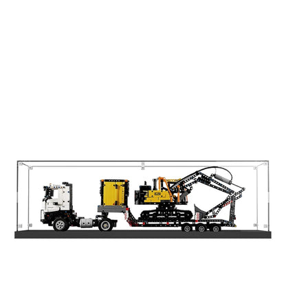 Acrylic Display Case Compatible with LEGO® Volvo FMX Truck & EC230 Electric Excavator 42175 - brickzonehub