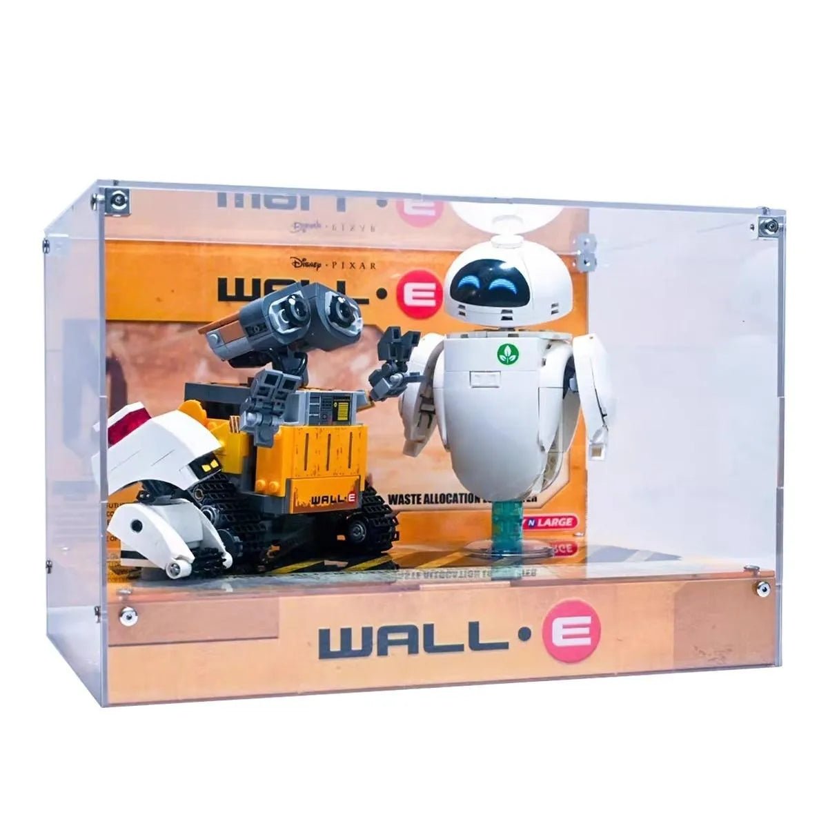 Acrylic Display Case Compatible with LEGO® WALL - E and EVE 43279 - brickzonehub