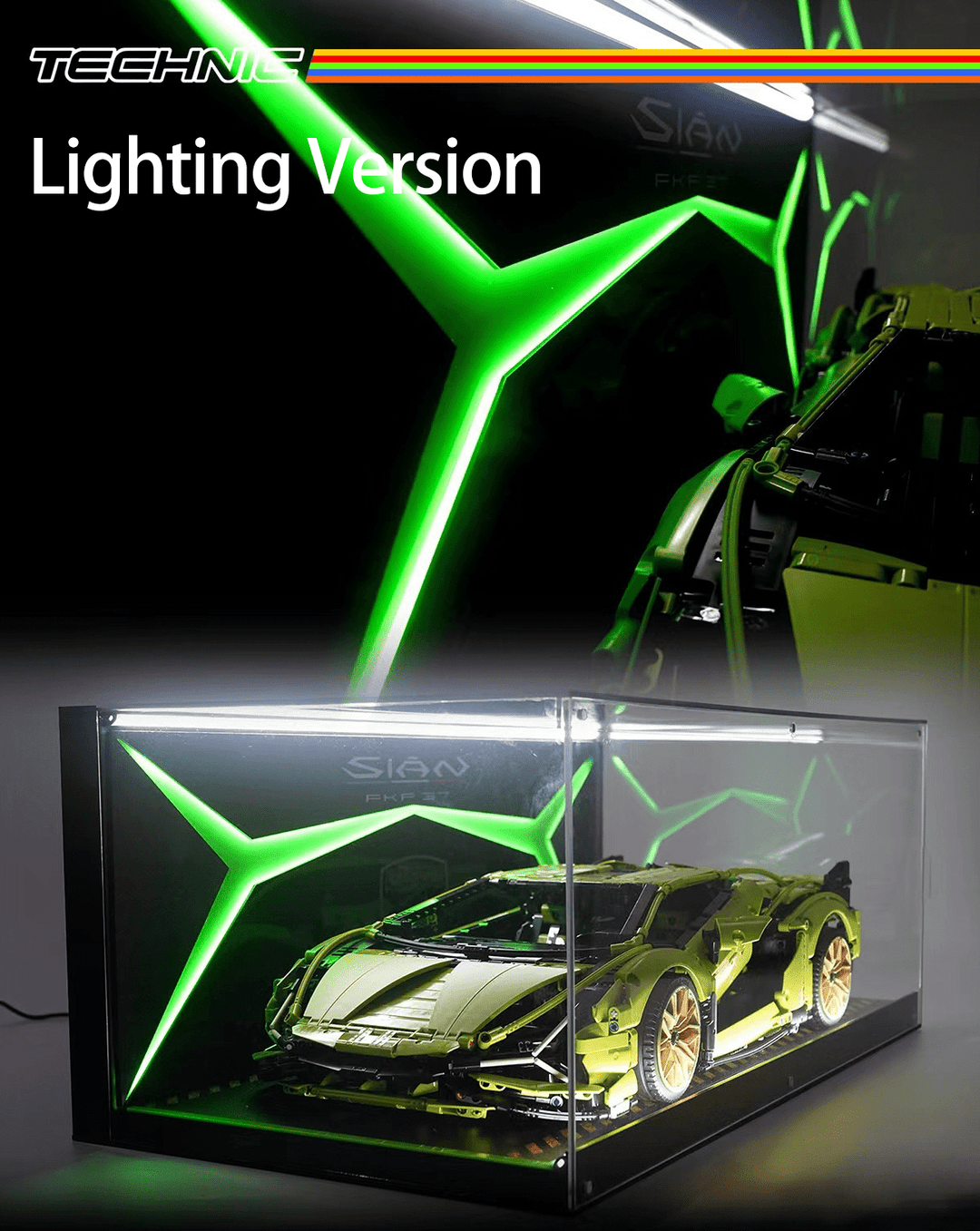 Acrylic Display Case for Lego® 42115 Lamborghini Sian - brickzonehub