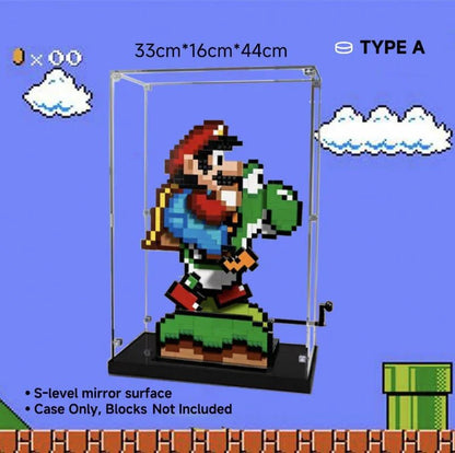 Acrylic Display Case for LEGO® Mario & Yoshi Pixel Art - brickzonehub