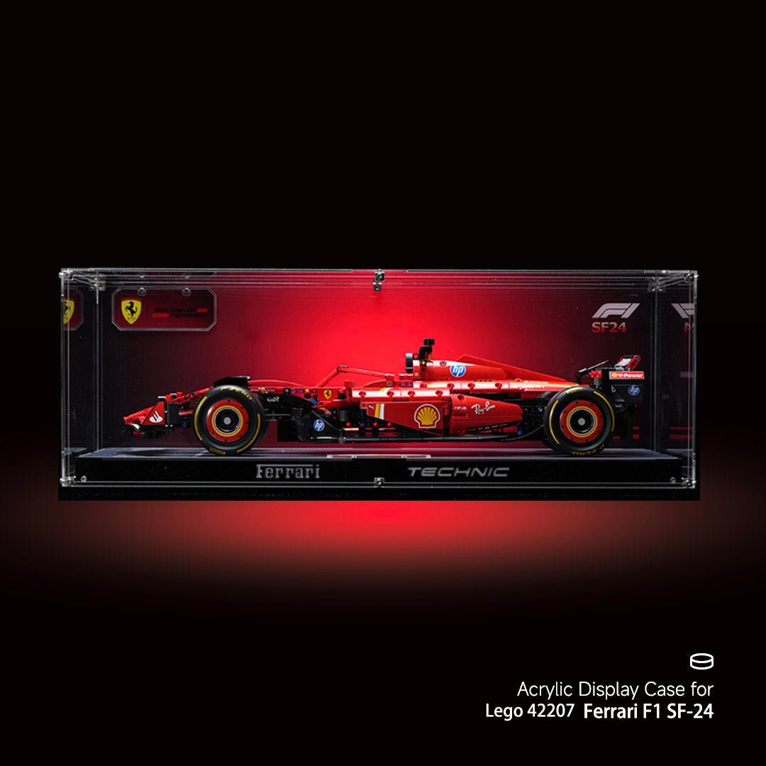 Acrylic Display Case for LEGO® Technic™ Ferrari F1 SF - 24 (Set 42107) - brickzonehub