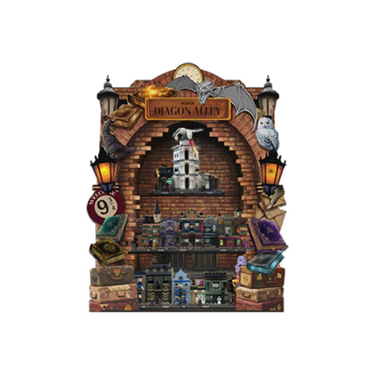 Acrylic Display Frame Compatible with LEGO® Harry Potter Diagon Alley™ Wizarding Shops 76444 - brickzonehub