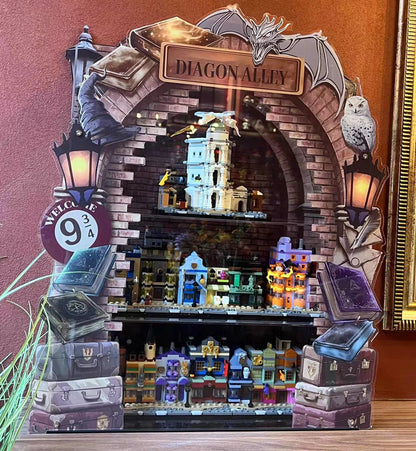 Acrylic Display Frame Compatible with LEGO® Harry Potter Diagon Alley™ Wizarding Shops 76444 - brickzonehub