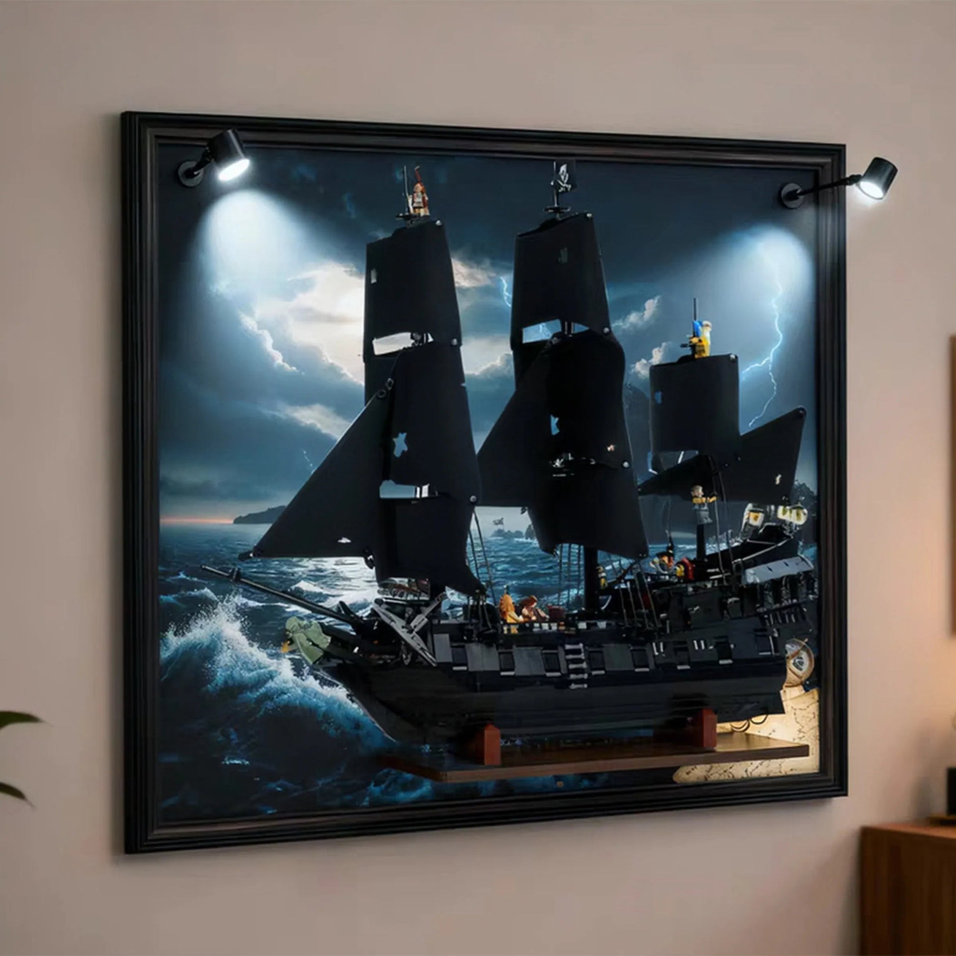 Acrylic Display Frame Compatible with LEGO® The Black Pearl 10365 - brickzonehub