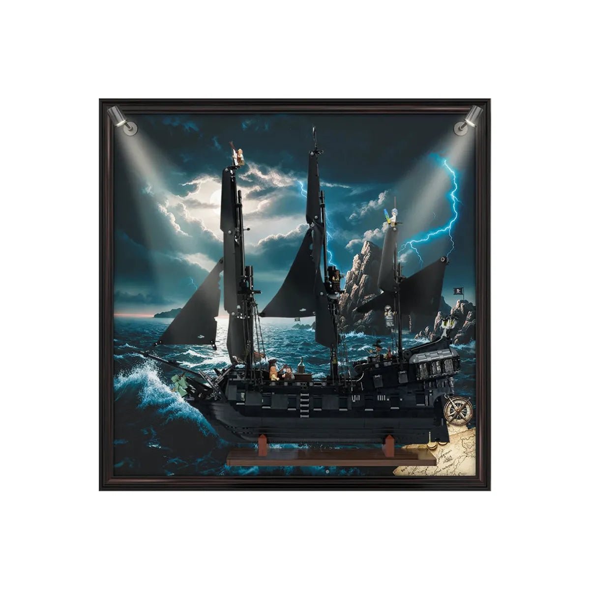 Acrylic Display Frame Compatible with LEGO® The Black Pearl 10365 - brickzonehub