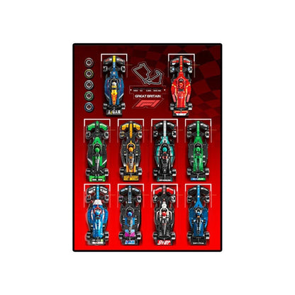 Acrylic Display Frame with British GP Background for LEGO® F1® Cars - brickzonehub