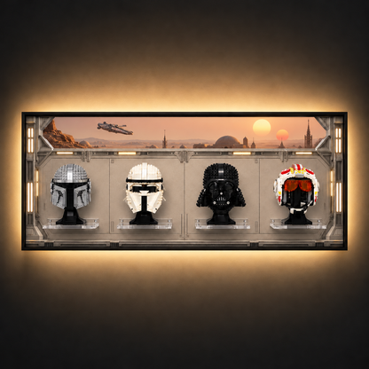 Wall Display Frame Compatible with LEGO® Star Wars™ Helmet Sets 75328, 75349, 75304 & 75327