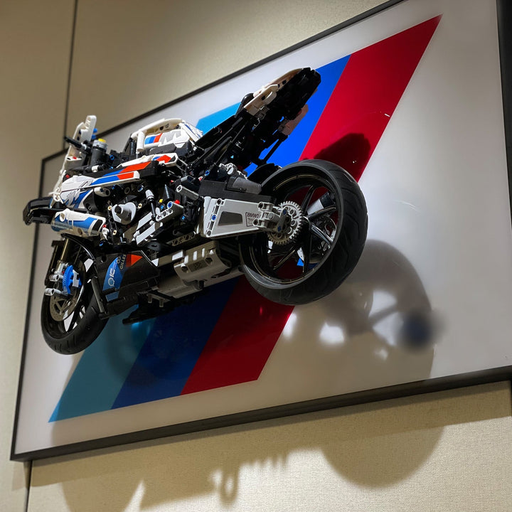 BMW M 1000 RR Display Frame for Lego® 42130 Motorcycle - brickzonehub