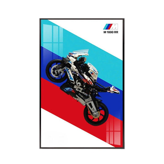 BMW M 1000 RR Display Frame for Lego® Motorcycle 42130 - brickzonehub