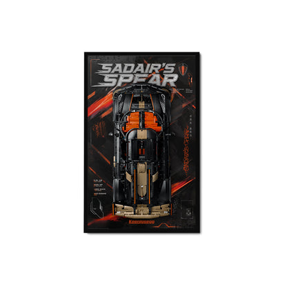 Premium-Wanddisplay kompatibel mit LEGO® Technic™ McLaren F1 42141 Stil D