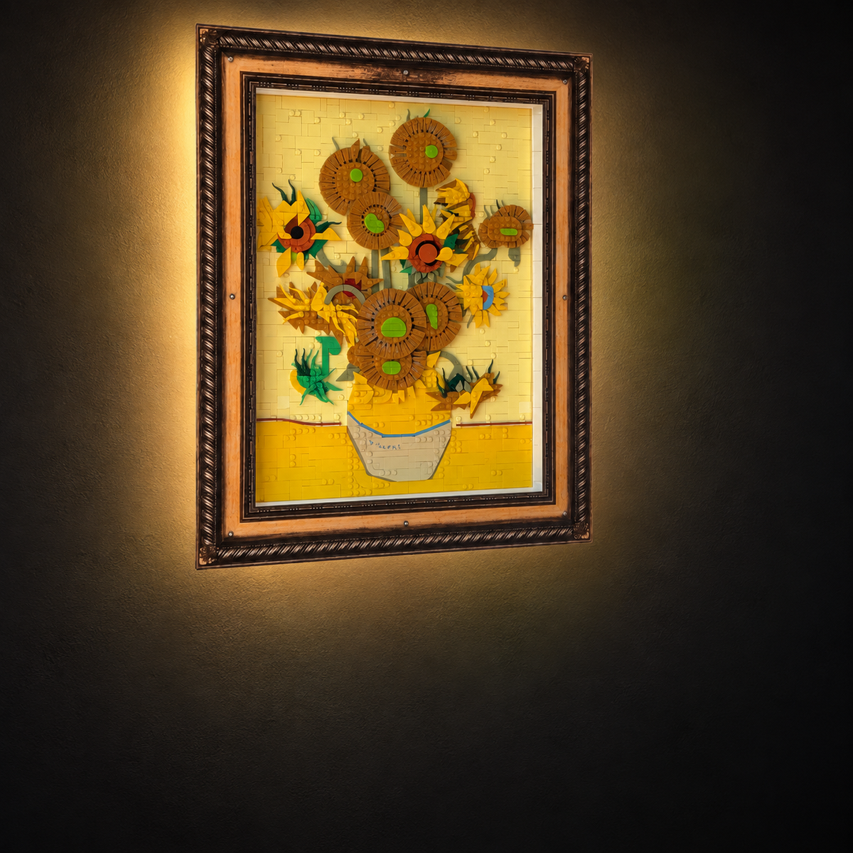 Wall-Mounted Display Case Compatible with LEGO® Vincent van Gogh Sunflowers Set 31215