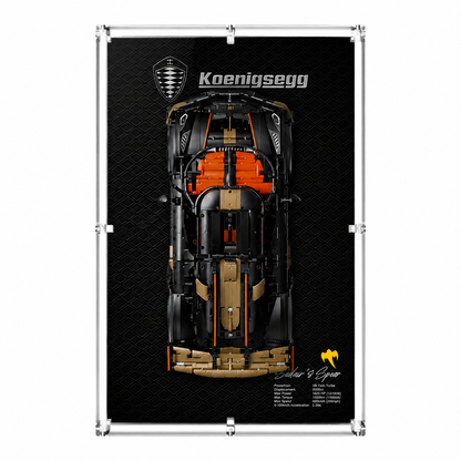 Wall Display Case for LEGO® Technic™ Koenigsegg Sadair’s Spear 42232