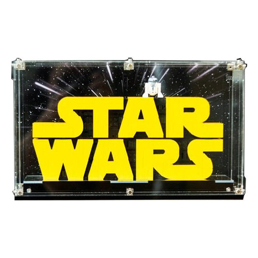 Clear Acrylic Display Box for LEGO® 75407 Star Wars™ Logo – UV - Printed Case for Collectors - brickzonehub