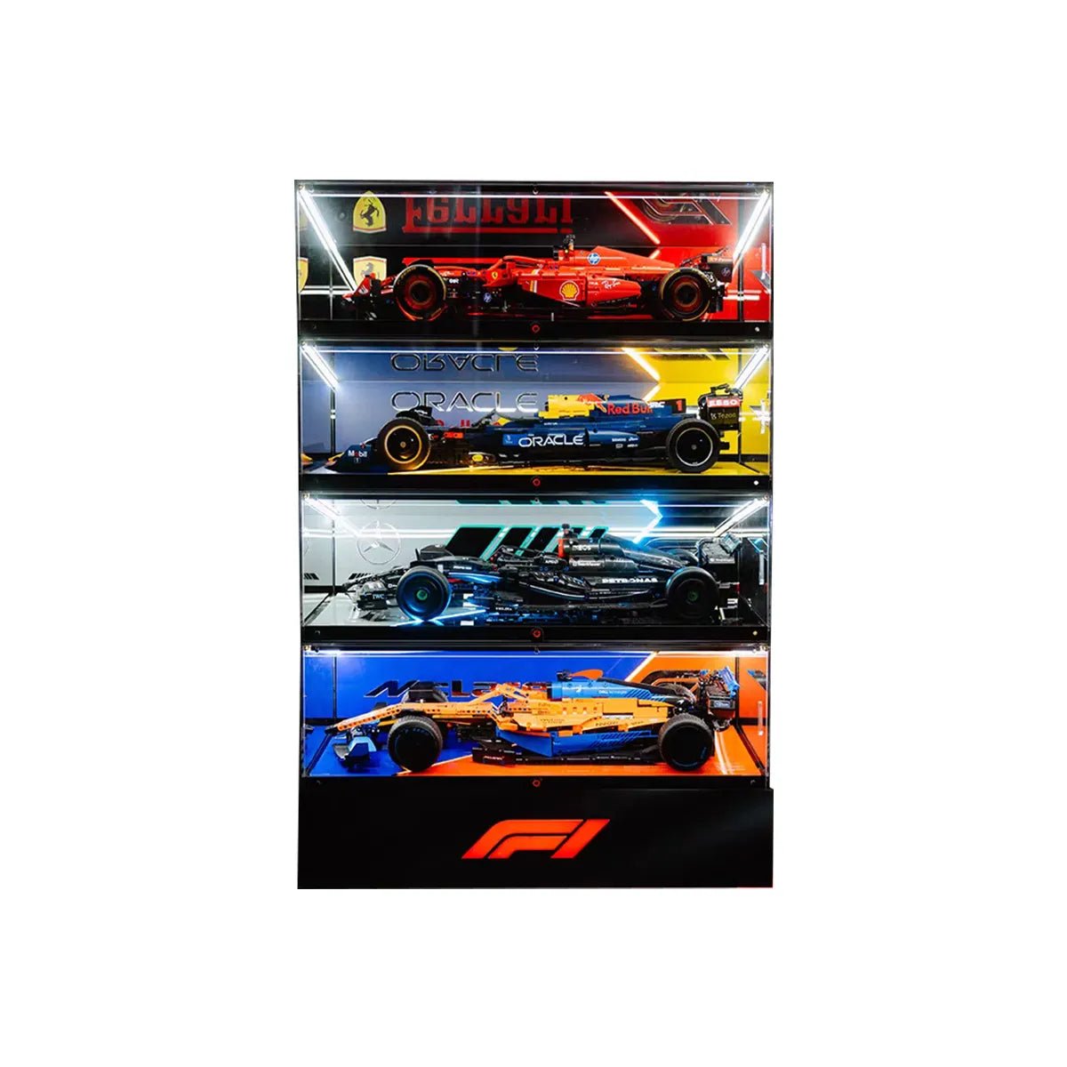 Collector Acrylic Display Case Compatible with LEGO® Technic F1 - brickzonehub