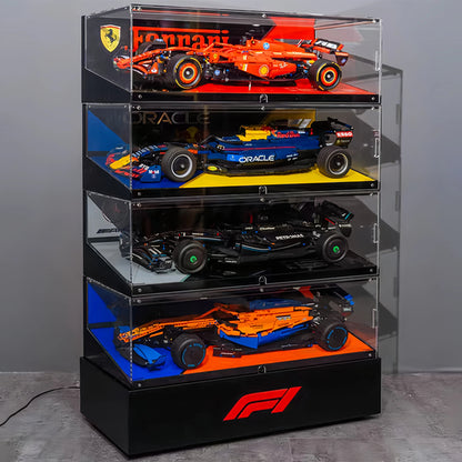 Collector Acrylic Display Case Compatible with LEGO® Technic F1 - brickzonehub