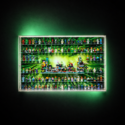 92 LEGO Minifiguren Wandvitrine