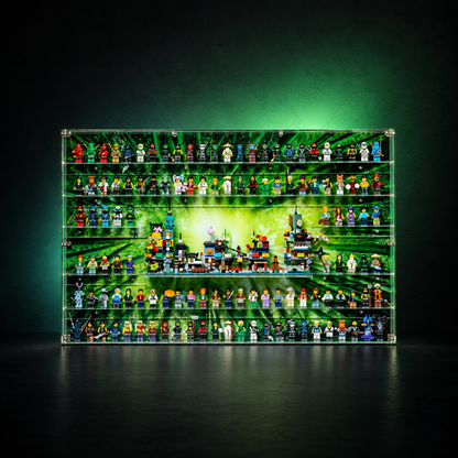92 LEGO Minifiguren Wandvitrine