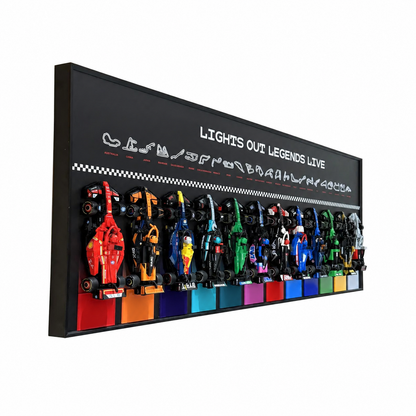 Wall Display Frame for LEGO® Speed Champions F1 | 12-Car | Grand Prix | Black