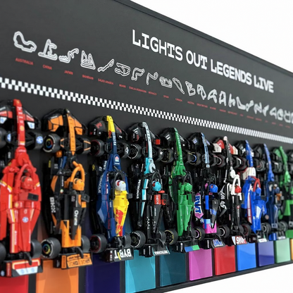 Wall Display Frame for LEGO® Speed Champions F1 | 12-Car | Grand Prix | Black