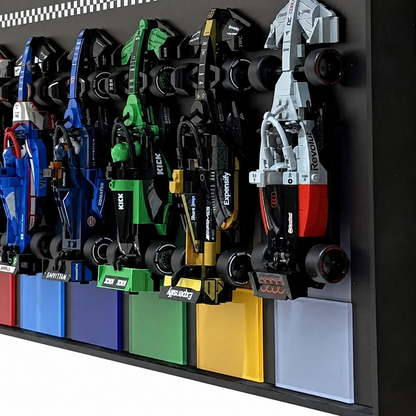 Wall Display Frame for LEGO® Speed Champions F1 | 12-Car | Grand Prix | Black
