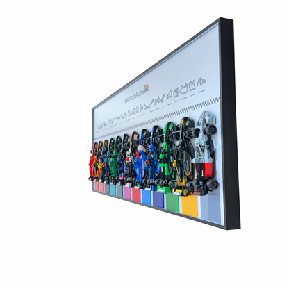 Wall Display Frame for LEGO® Speed Champions F1 | 12-Car | Grand Prix | White