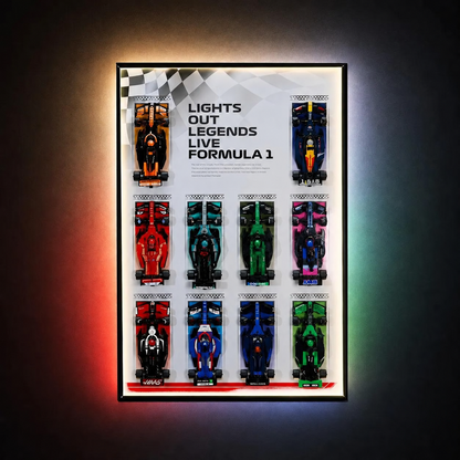 Speed ​​Champions F1 LEGO® Autosammler-Wanddisplay
