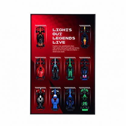 Wall Display Frame for LEGO® Speed Champions F1 Cars