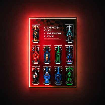 Wall Display Frame for LEGO® Speed Champions F1 Cars
