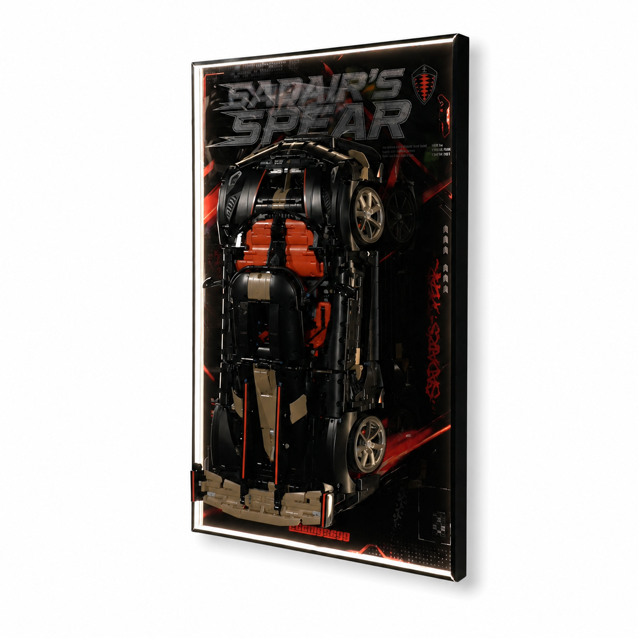 Premium-Wanddisplay kompatibel mit LEGO® Technic™ McLaren F1 42141 Stil D