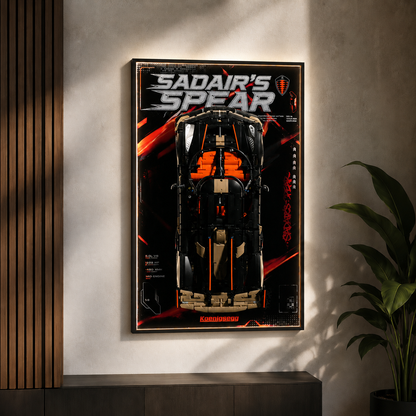 Premium-Wanddisplay kompatibel mit LEGO® Technic™ McLaren F1 42141 Stil D