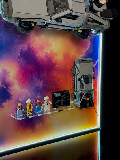 Wall Display Frame Compatible with LEGO® Back to the Future™ Time Machine Sets 77256 & 10300