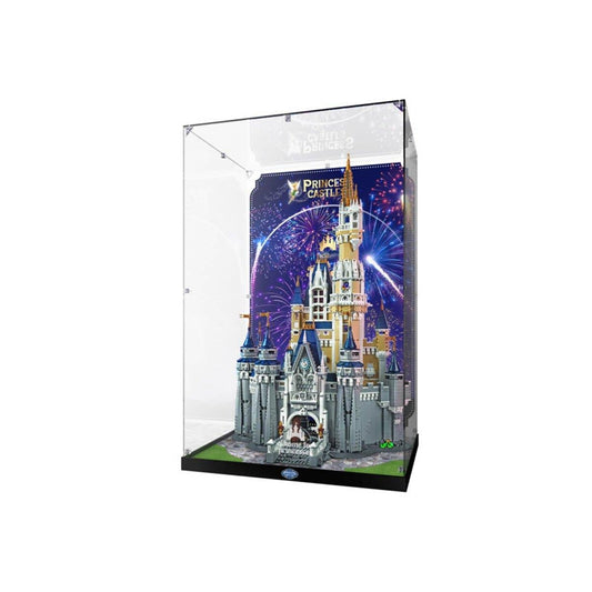 Disney Castle Display Case with Printed Background & Floor for LEGO® 71040 - brickzonehub