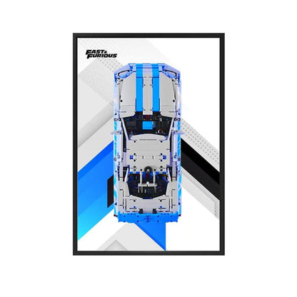 Display Frame Compatible with LEGO® 42210 Nissan GT - R (Fast & Furious) Style A - brickzonehub