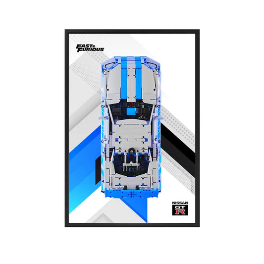 Display Frame Compatible with LEGO® 42210 Nissan GT - R (Fast & Furious) Style A - brickzonehub