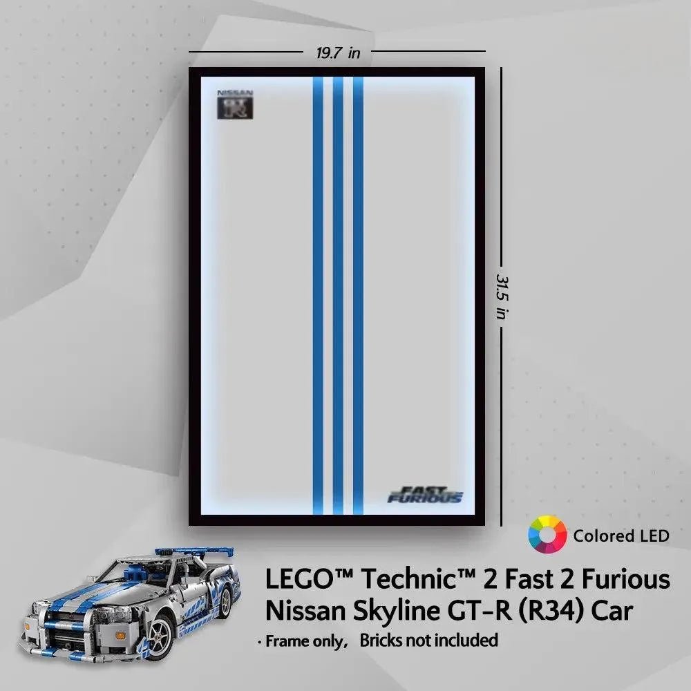 Display Frame for LEGO® 42210 Nissan GT - R (Fast & Furious) - brickzonehub