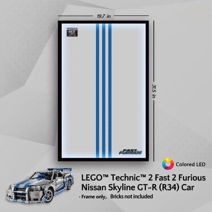 Display Frame for LEGO® 42210 Nissan GT - R (Fast & Furious) - brickzonehub