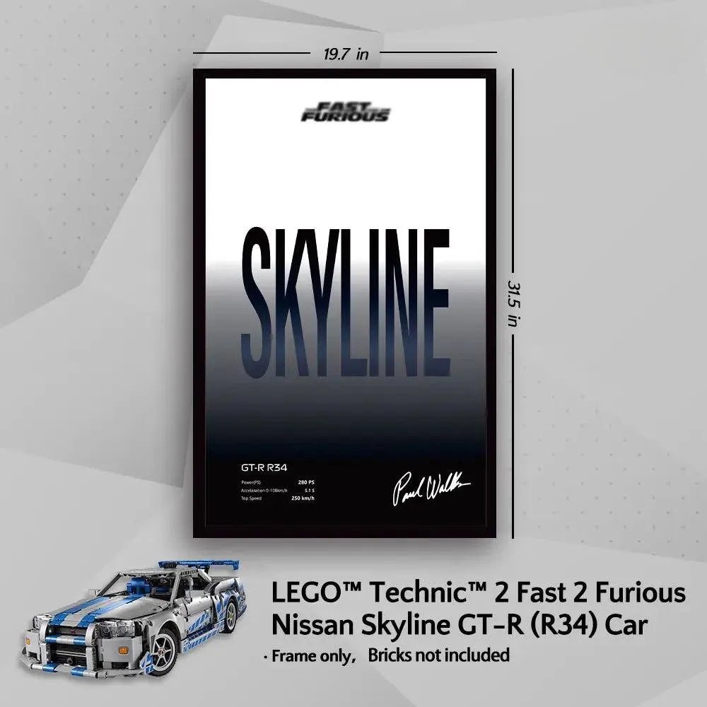 Display Frame for LEGO® 42210 Nissan GT - R (Fast & Furious) - brickzonehub