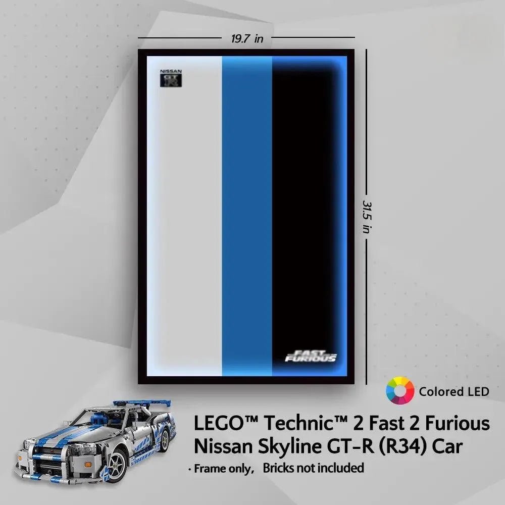 Display Frame for LEGO® 42210 Nissan GT - R (Fast & Furious) - brickzonehub