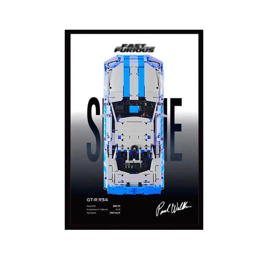 Display Frame for LEGO® 42210 Nissan GT - R (Fast & Furious) - brickzonehub