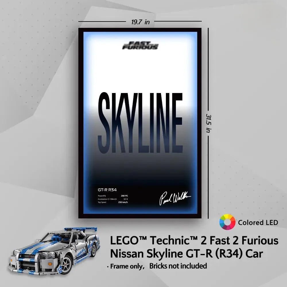 Display Frame for LEGO® 42210 Nissan GT - R (Fast & Furious) - brickzonehub
