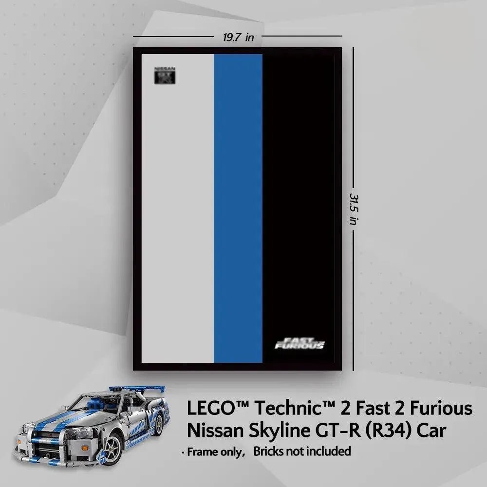 Display Frame for LEGO® 42210 Nissan GT - R (Fast & Furious) - brickzonehub
