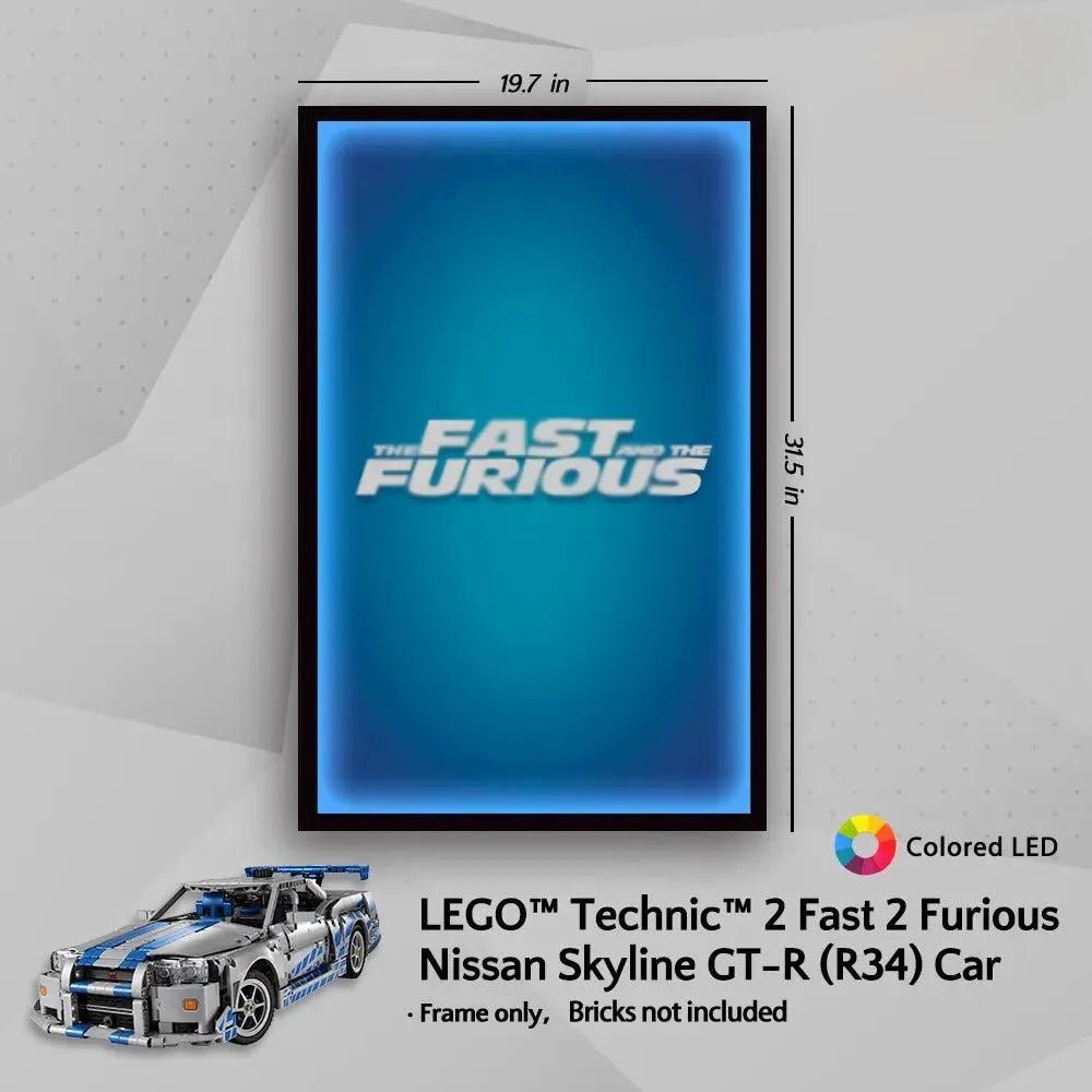 Display Frame for LEGO® 42210 Nissan GT - R (Fast & Furious) - brickzonehub