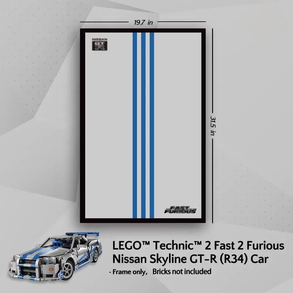 Display Frame for LEGO® 42210 Nissan GT - R (Fast & Furious) - brickzonehub