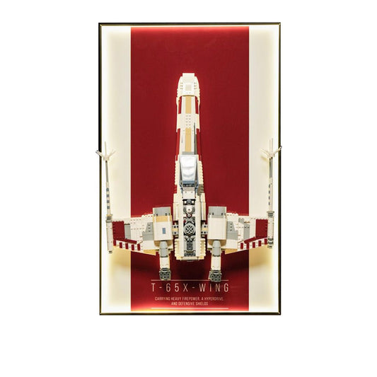 Display Wall Mount for LEGO® 75355 Star Wars™ T - 65 X - Wing - brickzonehub